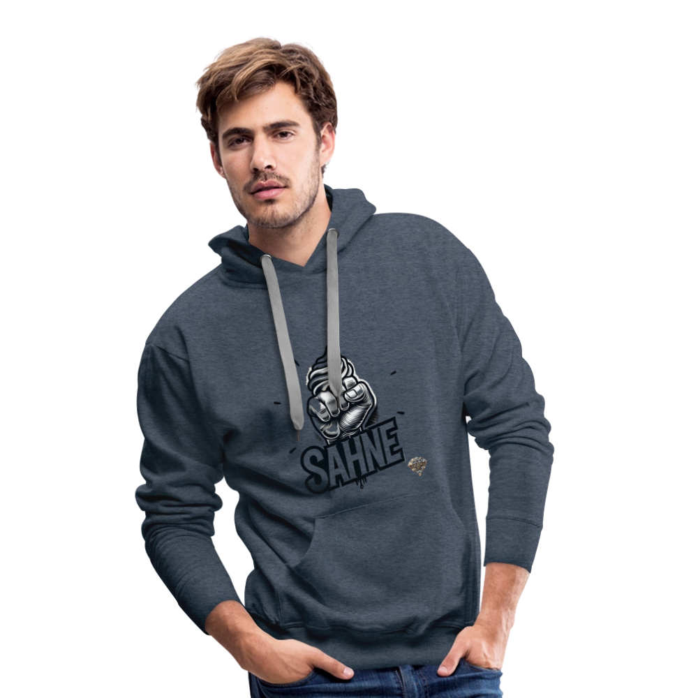 Männer Premium Hoodie - heather denim