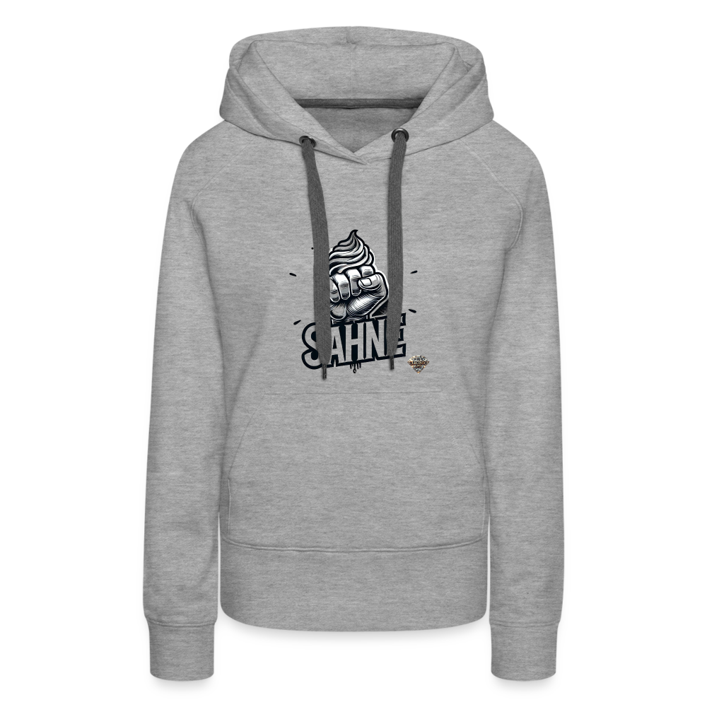 Frauen Premium Hoodie - Grau meliert