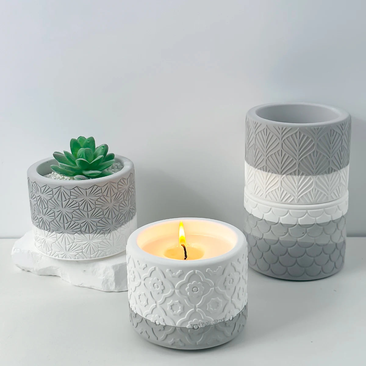 Runde Silikonformen für Kerzen oder als Vase