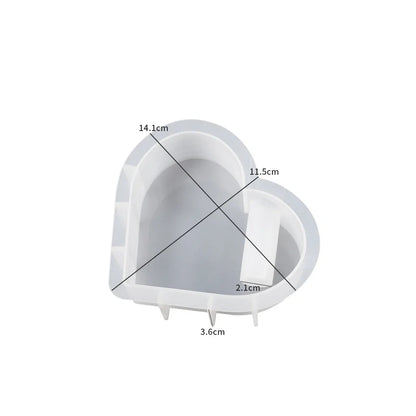 Herz-Kerzenständer Silikonform