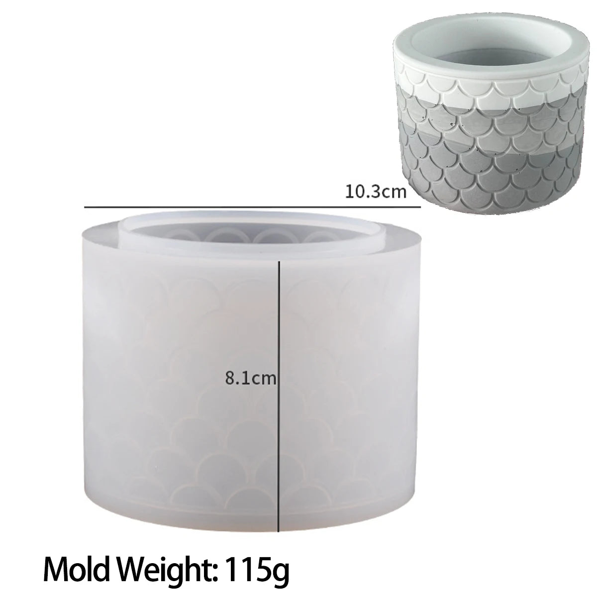 Runde Silikonformen für Kerzen oder als Vase