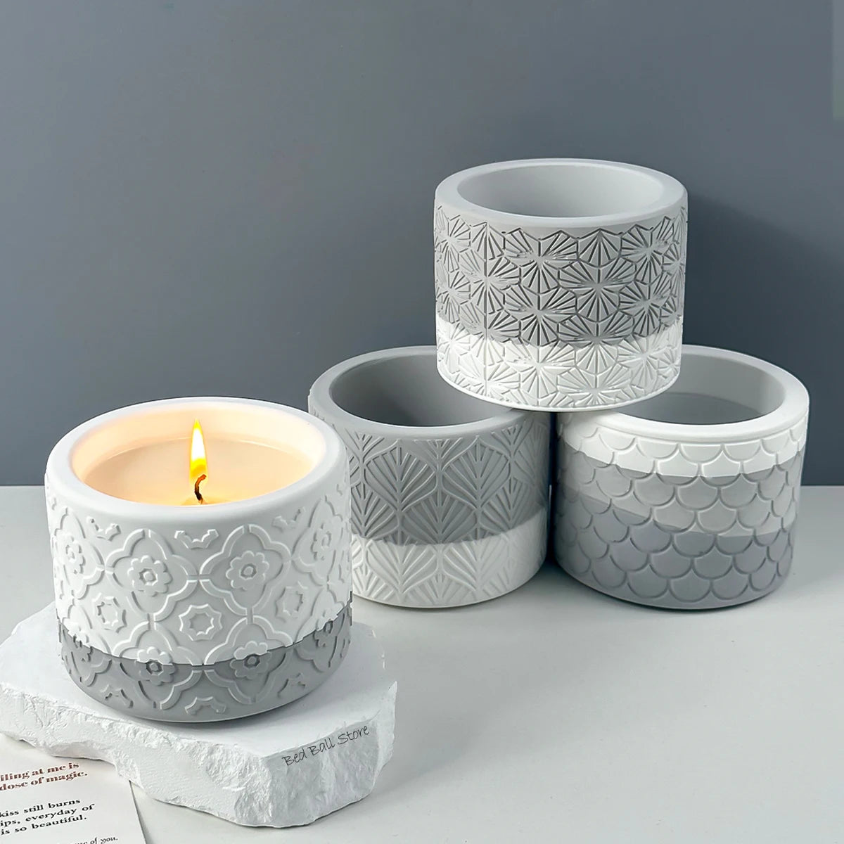 Runde Silikonformen für Kerzen oder als Vase