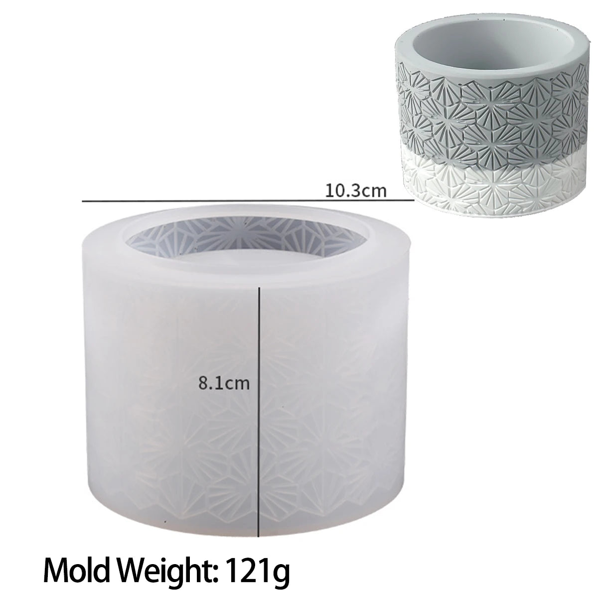 Runde Silikonformen für Kerzen oder als Vase