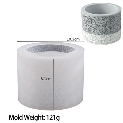 Runde Silikonformen für Kerzen oder als Vase