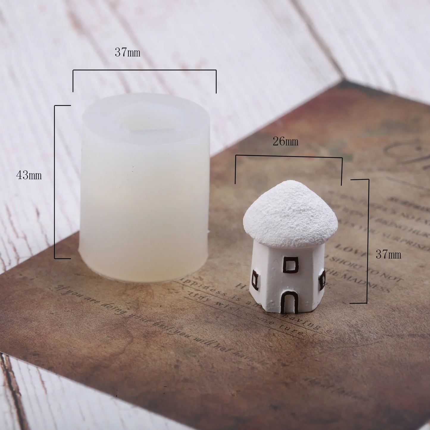 Silikongießform Weihnachtshaus