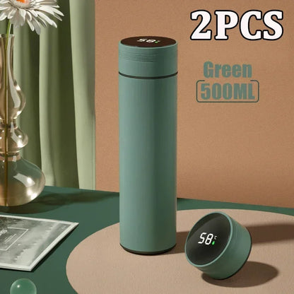 500 ml LED Edelstahl Thermosflasche mit digitaler Temperaturanzeige
