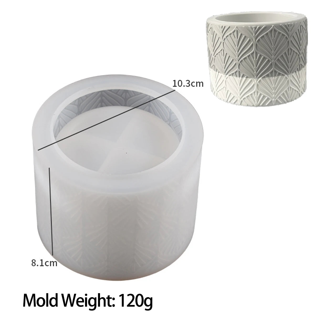 Runde Silikonformen für Kerzen oder als Vase