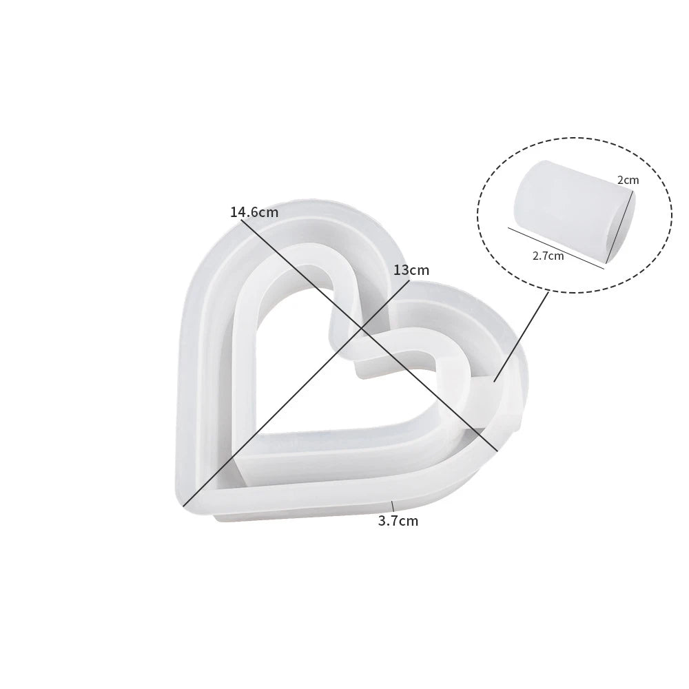 Herz-Kerzenständer Silikonform