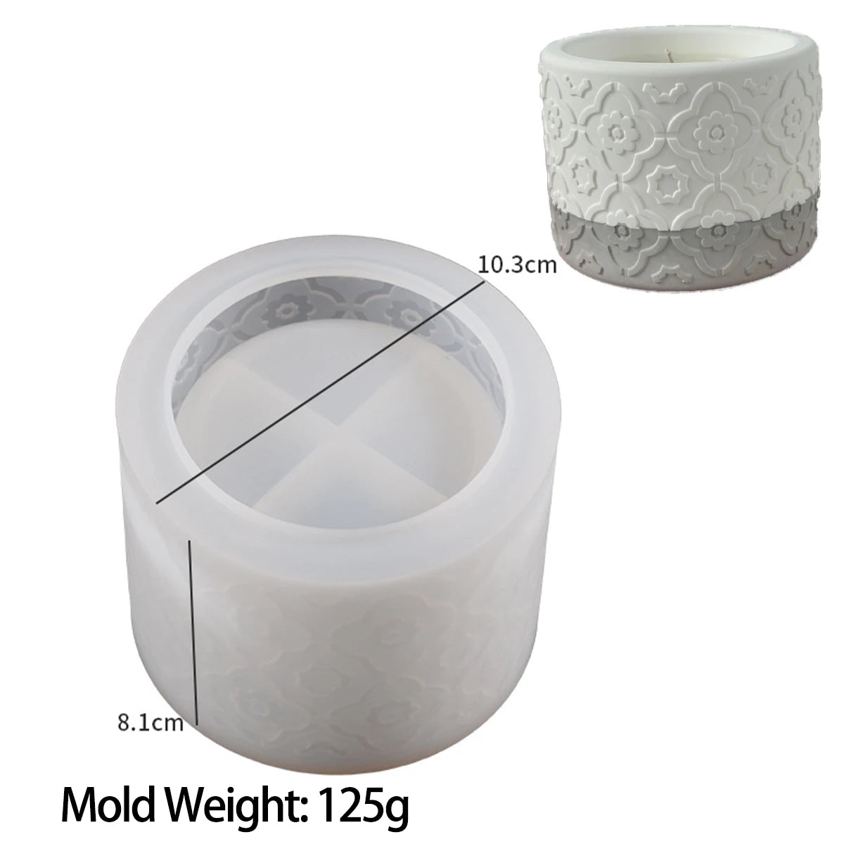 Runde Silikonformen für Kerzen oder als Vase