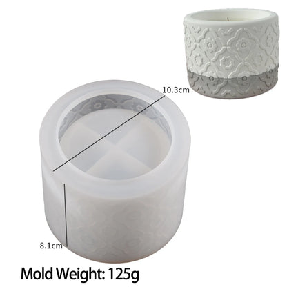 Runde Silikonformen für Kerzen oder als Vase