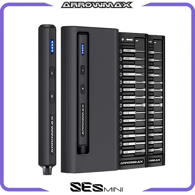 Mini Elektroschrauber Set 28 in 1 Magnetische Präzisionsbits Wiederaufladbarer Akkuschrauber