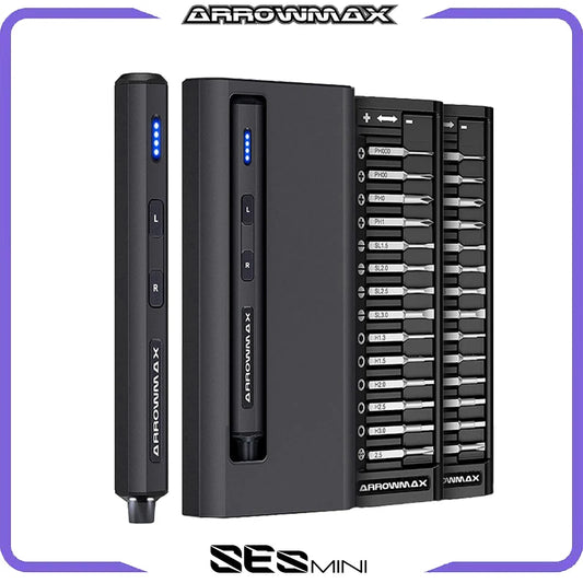 Mini Elektroschrauber Set 28 in 1 Magnetische Präzisionsbits Wiederaufladbarer Akkuschrauber