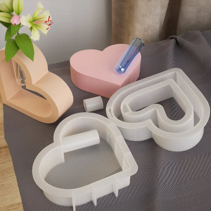 Herz-Kerzenständer Silikonform