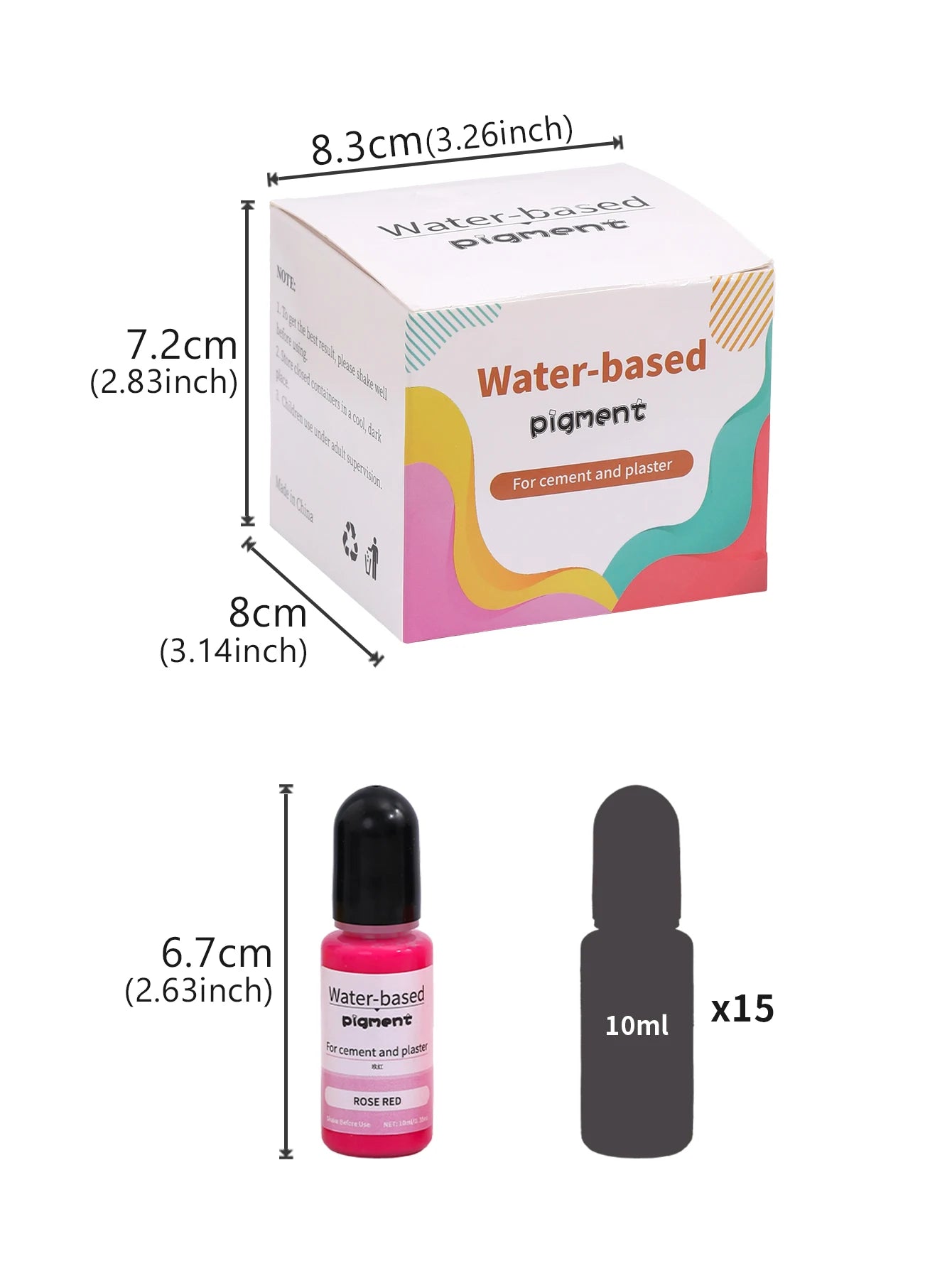 Wasser-basierte Farben zum einfärben des Gießpulvers