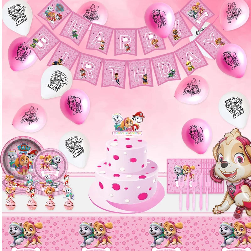 Paw Patrol Skye Geburtstag Dekoration Rosa